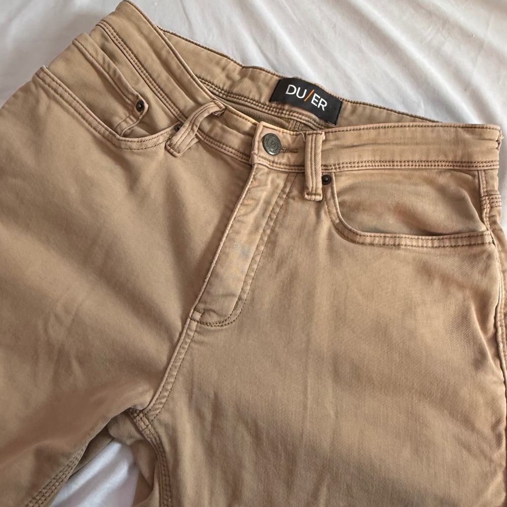 DU/ER No Sweat Relaxed Tapered Pants Men Size 30x30‎ Stretch Casual